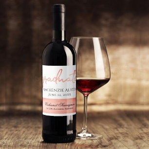 サンゴの大学院修士課程  年と手レタリング ワインラベル