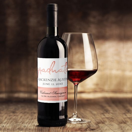 サンゴの大学院修士課程 |年と手レタリング ワインラベル