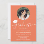 サンゴの大学院生の写真卒業 招待状 (正面)