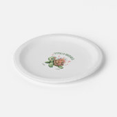 サンゴの完全に愛らしい亀 ペーパープレート (アングル)