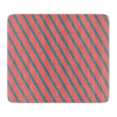 サンゴの対角ストライプ カッティングボード (正面)