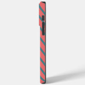 サンゴの対角ストライプ Case-Mate iPhoneケース (裏面 / 左)