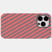 サンゴの対角ストライプ Case-Mate iPhoneケース (裏面 (横))