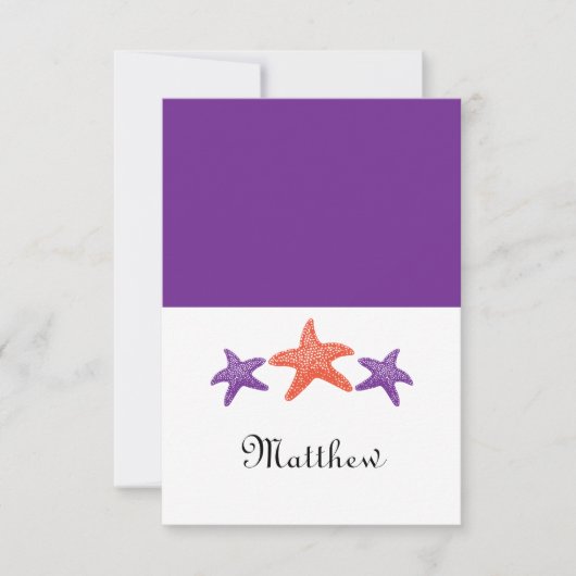 サンゴの席札カード 招待状 (正面)