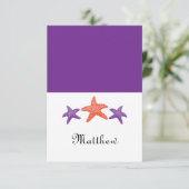 サンゴの席札カード 招待状 (スタンド正面)