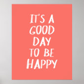 サンゴの幸せな引用文は良い日だ ポスター (正面)