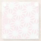 サンゴの幾何学的パターン ガラスコースター (裏面)