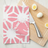 サンゴの幾何学的パターン キッチンタオル (四つ折り)