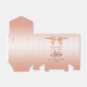 サンゴの弓とリボン 35周年結婚記念日 フェイバーボックス (折り畳みなし)