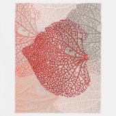 サンゴの影 フリースブランケット (正面)