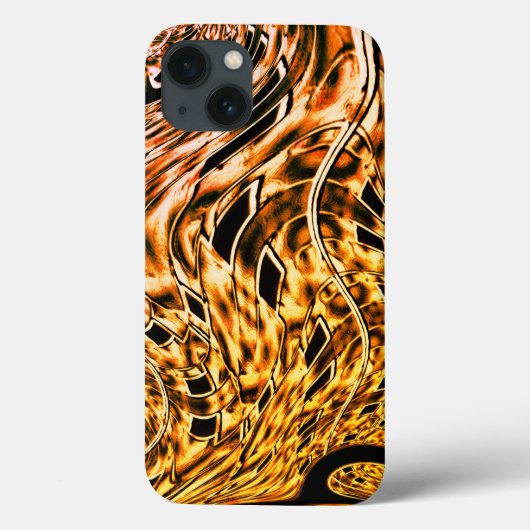 サンゴの明るい色合いでねじれて金ゴールド Case-Mate iPhoneケース (裏面)