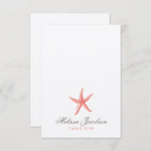 サンゴの星のウエディングエスコート/プレースカード 招待状 (正面/裏面)