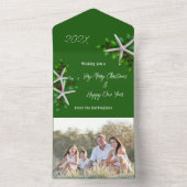 サンゴの星のクリスマスグリーティングフォト オールインワン招待状 (内側)