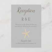 サンゴの星のプリブルーとブラウンの受付 エンクロージャーカード (正面)