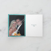 サンゴの星のペアとヴェールビーチのビーチウェディング　ありがとう サンキューカード (内部)