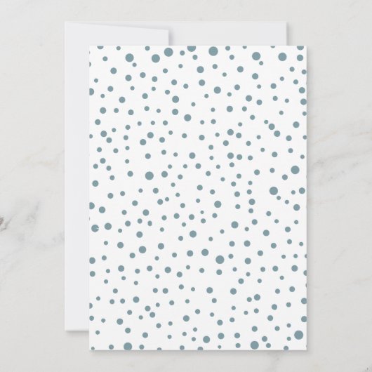 サンゴの果実、ほこりっぽい青葉色のクリスマスフォトH シーズンカード (裏面)