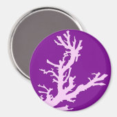サンゴの枝 - アメジストとオーキッド マグネット (正面/裏面)