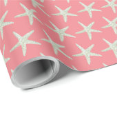 サンゴの水彩ヒトデ ラッピングペーパー (ロールコーナー)