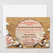 サンゴの浜と貝殻 招待状 (正面/裏面)