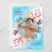 サンゴの海の写真 招待状 (正面)