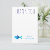 サンゴの海の虹色水彩魚の感謝 サンキューカード (スタンド正面)