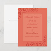 サンゴの渦巻き日付の保存 案内ポストカード (正面/裏面)