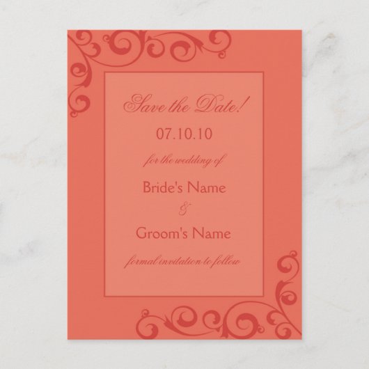 サンゴの渦巻き日付の保存 案内ポストカード (正面)