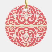 サンゴの渦巻き模様 セラミックオーナメント (正面)