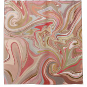 サンゴの渦巻き シャワーカーテン (正面)