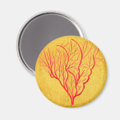 サンゴの環境自然モダン芸術 マグネット (正面/裏面)