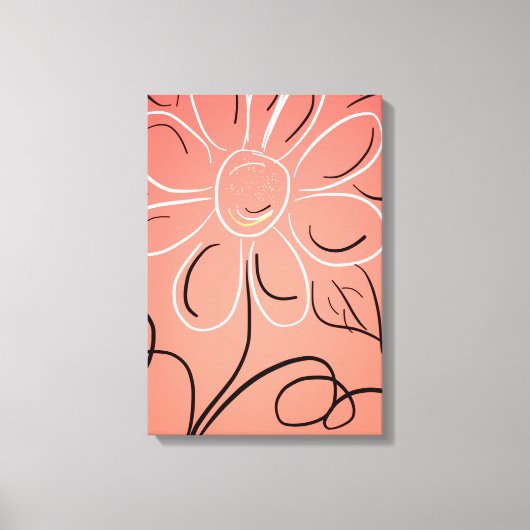 サンゴの白と黒 キャンバスプリント (正面)