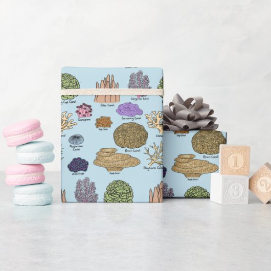 サンゴの種類 ラッピングペーパー (ベビーシャワー)