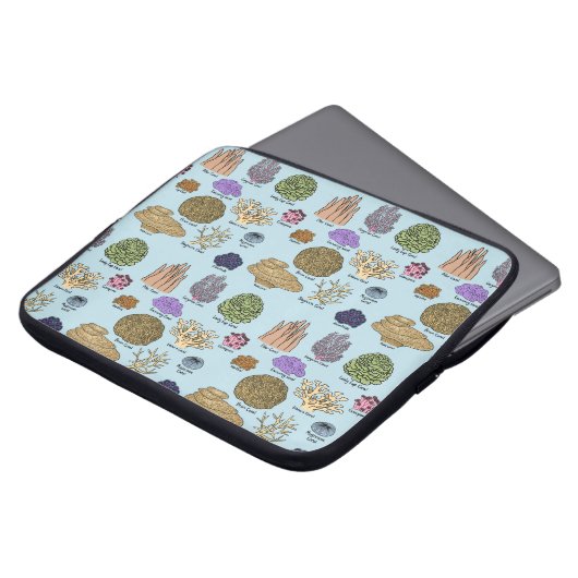 サンゴの種類 ラップトップスリーブ (正面上部)