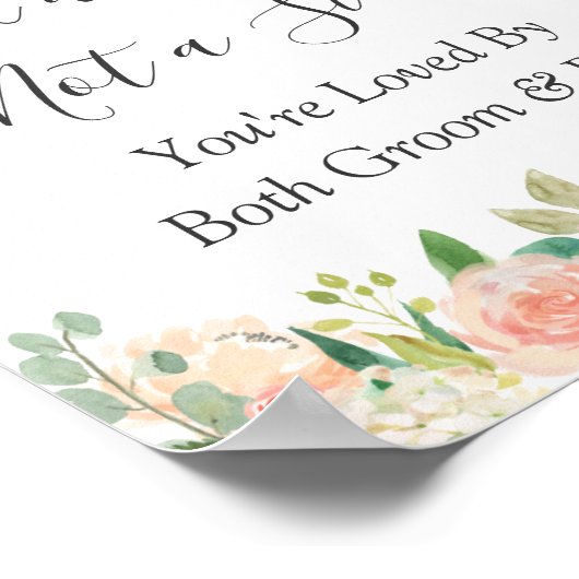 サンゴの結婚フローラが座席の標識を選ぶ ポスター (角)