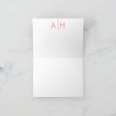 サンゴの結婚式のお礼カード(ピンク) サンキューカード (内部)