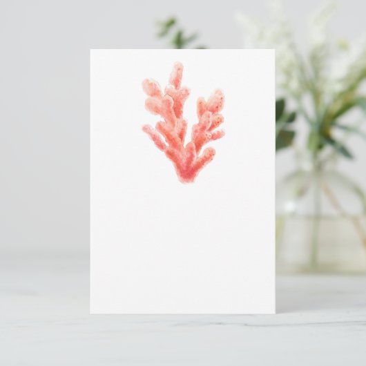 サンゴの結婚水彩一面芸術 エンクロージャーカード (スタンド正面)
