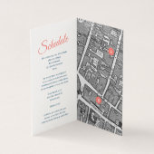 サンゴの結婚水彩地図と詳細 (内部)