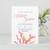 サンゴの絵を描水の結婚色 招待状 (スタンド正面)