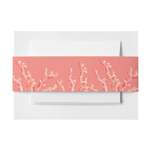 サンゴの絵画水の結婚色 招待状ベリーバンド (正面例)