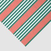 サンゴの緑と白ストライプの5つのパターン 薄葉紙 (詳細)