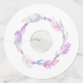 サンゴの羽毛とビーズ ワイングラスタグ (裏面)