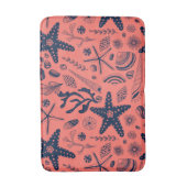 サンゴの背景に生息する貝殻 バスマット (正面縦)