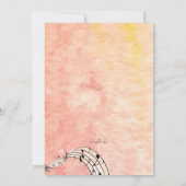 サンゴの背景に関する音楽ノート 招待状 (裏面)