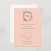 サンゴの色がかわいい海をテーマにした結婚式の招待状 招待状 (正面/裏面)