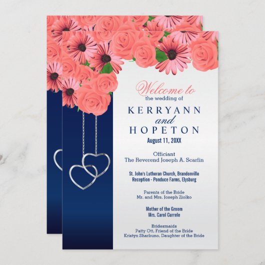 サンゴの花とネイビーブルー – プログラム (正面/裏面)