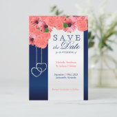 サンゴの花とネイビーブルー – 日付を保存 セーブザデート (スタンド正面)
