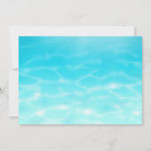 サンゴの花とヒトデのトロピカルビーチ誕生日パーティーの招待状 招待状 (裏面)