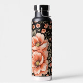 サンゴの花オンブラック ウォーターボトル (左面)