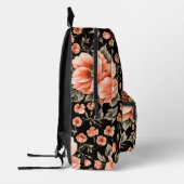 サンゴの花オンブラック プリントバックパック (左)