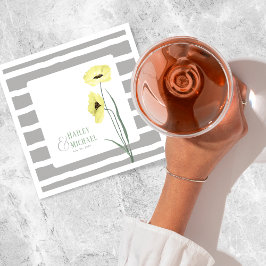 サンゴの花ケシ スタンダードカクテルナプキン